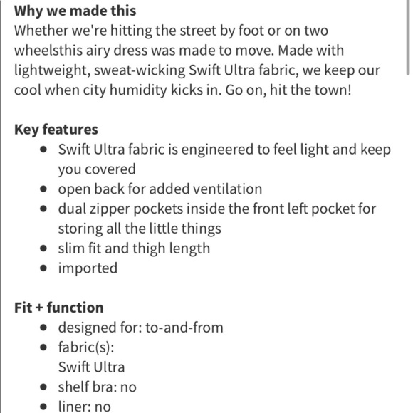 Lululemon City Summer Dress Floral Sport White Multi / Narrow Court Stripe - Picture 15 of 15